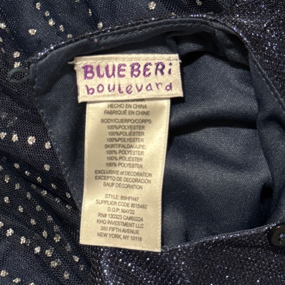 Blueberi Boulevard Navy and Silver Formal Dress - Picture 3 of 7